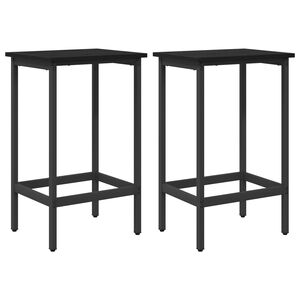 vidaXL Scaun de bar 2 buc. Stejar Negru 40 x 32 x 64 cm Lemn prelucrat
