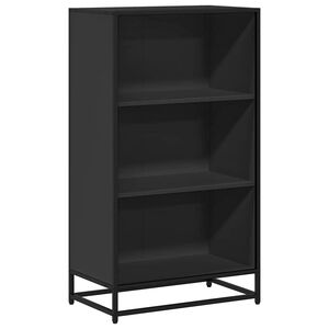 vidaXL Dulap cu cărți negru 60x35x107,5 cm lemn prelucrat