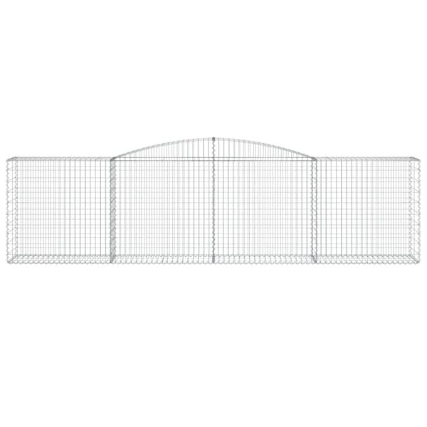 vidaXL Coșuri gabion arcuite 3 buc, 400x50x100/120 cm fier galvanizat