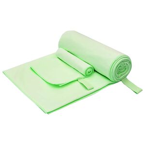 vidaXL Set de Prosoape Sport 2 pcs Verde țesătură