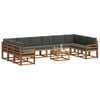 vidaXL Set de canapele de exterior cu pernă 11 pcs Natural și Antracit