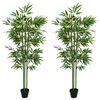 vidaXL Copac Bambus Artificial 2 buc. Verde 45 x 18 x 175 cm