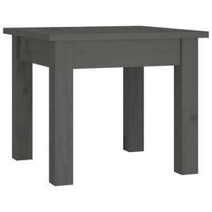 vidaXL Măsuță de cafea, gri, 35x35x30 cm, lemn masiv de pin