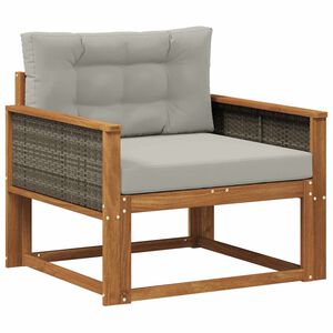 vidaXL Canapea Medie pentru Exterior natural