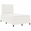 vidaXL Pat cu arcuri Crema și Alb 120 x 190 cm Țesătură din corduroy