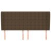 vidaXL Tăblie de pat cu aripioare maro &icirc;nchis 183x23x118/128 cm textil