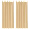 vidaXL Perdele Voile cu Bucle 2 buc Nisip 140x260 cm