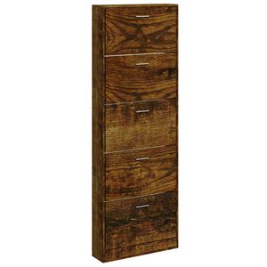 vidaXL Pantofar, stejar fumuriu, 59x17x169 cm, lemn compozit
