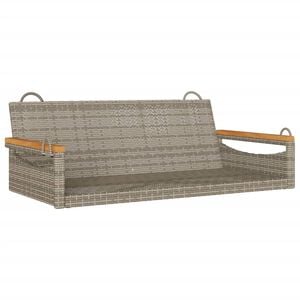 vidaXL Bancă de balansoar, gri, 109x62x40 cm, poliratan