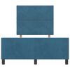 vidaXL Pat cu arcuri cu headboard Albastru &icirc;nchis 120 x 190 cm Catifea