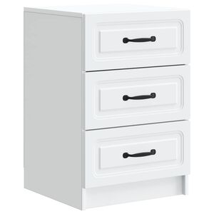 vidaXL Dulap de noapte cu sertar Alb 43 x 41 x 63,5 cm Lemn prelucrat