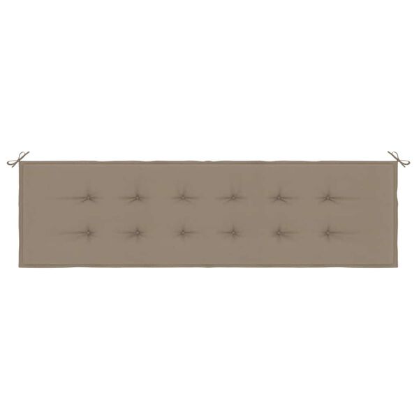 vidaXL Pernă de bancă de grădină gri taupe, 180x50x4 cm, textil oxford