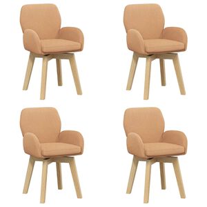 vidaXL Scaune de dining rotative 4 buc. Boucl&eacute; Bej 54 x 58 x 87 cm
