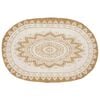 vidaXL Covoare de zonă Floral Natural cu imprimeu alb 205 x 305 cm