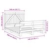 vidaXL Cadru de pat cu tăblie, 140x200 cm, lemn masiv de pin