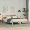 vidaXL Cadru de pat cu headboard Maro 160 x 200 cm Lemn de pin masiv