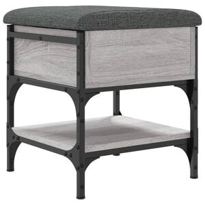 vidaXL Bancă de pantofi, gri sonoma, 42x42x45 cm, lemn prelucrat