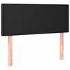 vidaXL Pat box spring cu saltea și LED, negru, 120x190 cm, piele eco