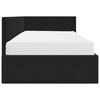 vidaXL Cadru de pat colțar cu saltea cu headboard 2 pcs Negru Catifea