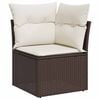 vidaXL Set de canapele pentru grădină 8 pcs maro și alb Rattan poli