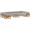 vidaXL Set de canapele de exterior 11 pcs Natural și gri deschis