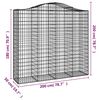 vidaXL Coșuri gabion arcuite 5 buc, 200x50x180/200 cm, fier galvanizat