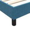 vidaXL Pat box spring cu saltea, albastru &icirc;nchis, 90x210 cm, catifea