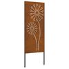 vidaXL Ecran de intimitate pentru grădină Traforaj Ruginit 50 x 140 cm