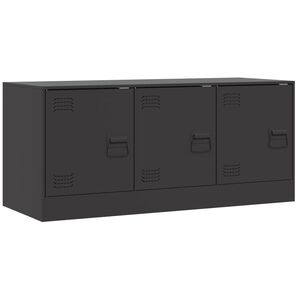 vidaXL Comodă TV, negru, 99x39x44 cm, oțel