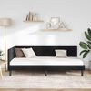 vidaXL Cadru de pat colțar cu headboard Negru 90 cm x 200 cm Catifea