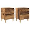 vidaXL Dulapuri de pat 2 buc. Lemn Vechi 40 x 35 x 50 cm