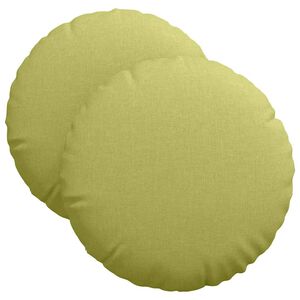 vidaXL Perne de Șezut 2 pcs Verde deschis Ø40 x 13 cm țesătură