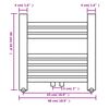 Radiator port-prosop încălzire centrală baie, drept, 480x480 mm