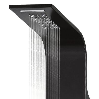 vidaXL Unitate panou de duș, negru, 20x44x130 cm, aluminiu