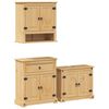 vidaXL Set mobilier de baie &bdquo;Corona&rdquo;, 3 piese, lemn masiv de pin
