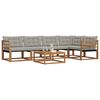 vidaXL Set de canapele de exterior 6 pcs Gri natural și deschis