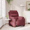 vidaXL Fotoliu electric de masaj rabatabil, roșu vin, textil