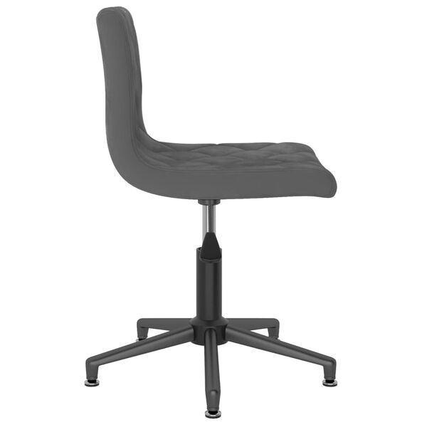 vidaXL Scaune de bucătărie pivotante, 4 buc., gri &icirc;nchis, catifea