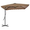 vidaXL Umbrelă soare de exterior, st&acirc;lp oțel, gri taupe, 250 x 250 cm