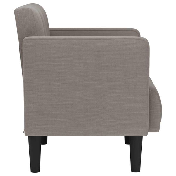 vidaXL Canapea loveseat, taupe, 111 cm, textil