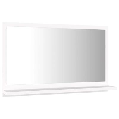 vidaXL Oglindă de baie, alb, 60x10,5x37 cm, lemn prelucrat