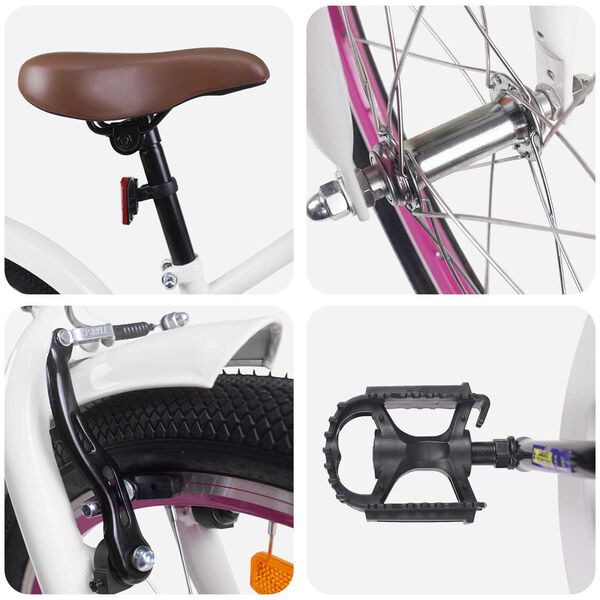 vidaXL Bicicletă pentru Copii 22 Inci pentru 7-12 ani Alb