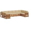 vidaXL Set de canapele de exterior 10 buc. Natural și Bej
