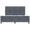 vidaXL Pat cu arcuri cu headboard Gri &icirc;nchis 180 x 200 cm Catifea
