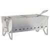 vidaXL Foc de tabără 42 x 22 x 18 cm Oţel inoxidabil Argintiu