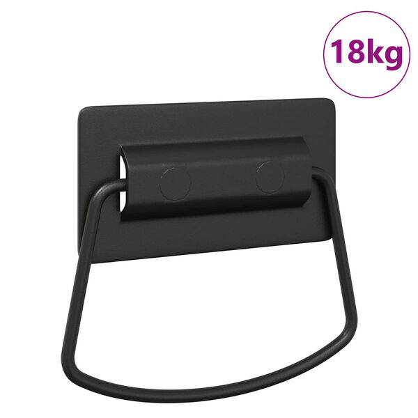 vidaXL M&acirc;nere pentru dulap Negru 85 x 45 mm Metal