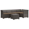vidaXL Sofa de grădină cu 5 locuri cu perne aspect rattan PP