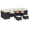 vidaXL Set de canapele pentru grădină 10 pcs Negru poliratan