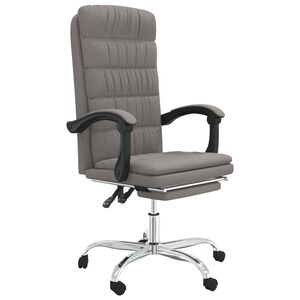 vidaXL Fotoliu de birou rabatabil, gri taupe, textil