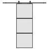 vidaXL Ușă glisantă cu set feronerie neagră 76x205cm sticlă securizată
